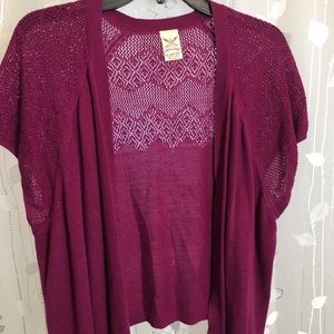 Faded Glory Purple Shrug - 2X